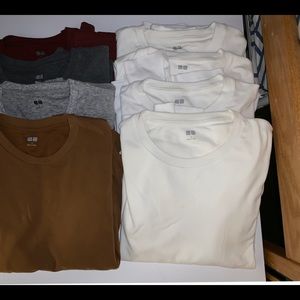 A Lot of Uniqlo Long Sleeve Plain Men Size S Small